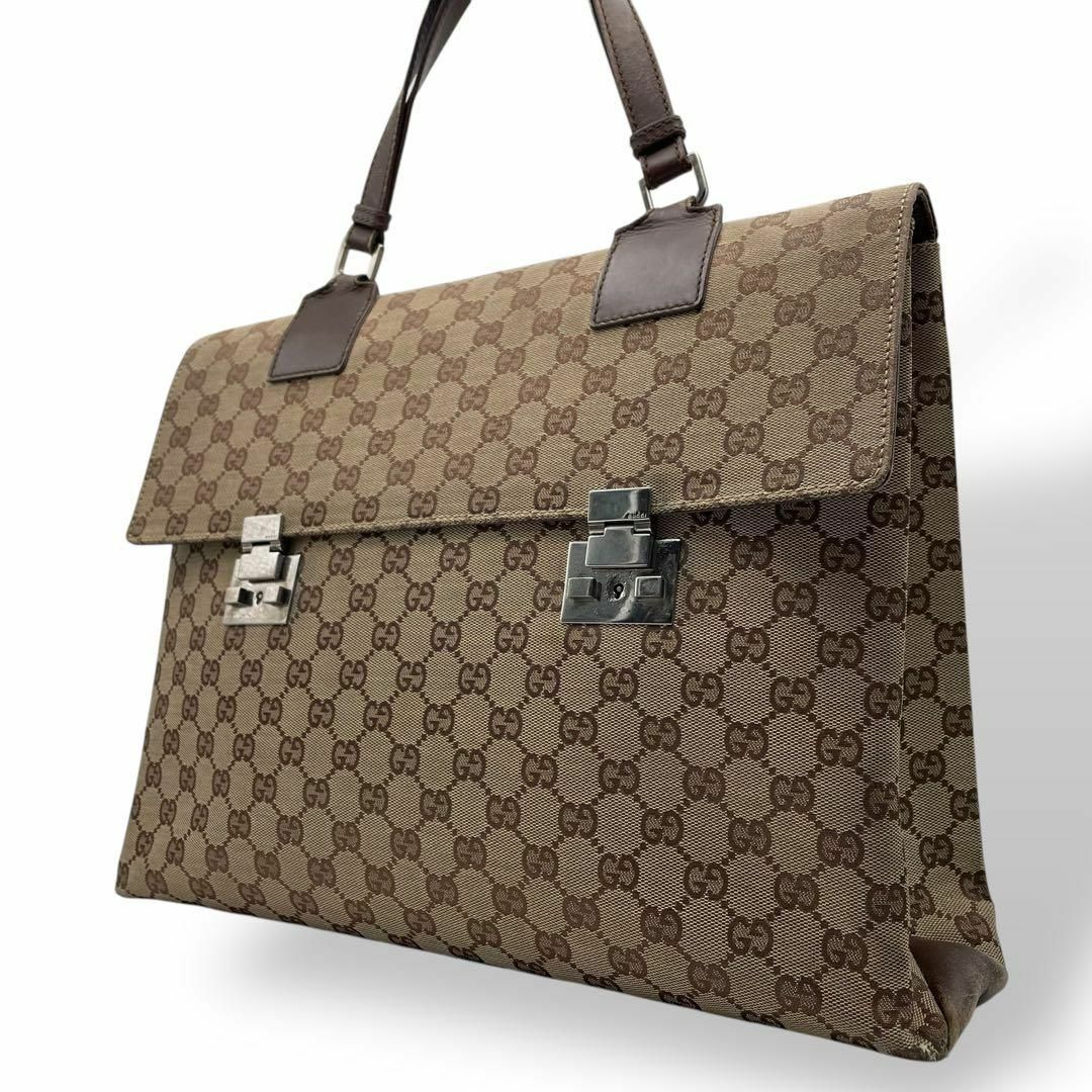 GUCCI - 希少 良品 グッチ 大容量 ビジネスバッグ ブリーフ GUCCI - 希少 良品 グッチ 大容量 ビジネスバッグ ブリーフ