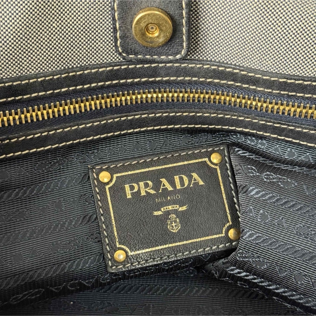 PRADA - プラダ ロゴジャガード 2way ハンドバッグ ショルダー PRADA - プラダ ロゴジャガード 2way ハンドバッグ ショルダー
