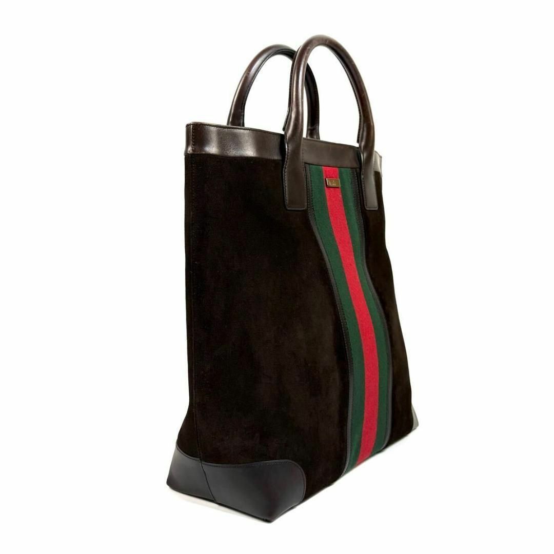 GUCCI - 【美品】GUCCI スエード レザー シェリー トートバッグ GUCCI - 【美品】GUCCI スエード レザー シェリー トートバッグ