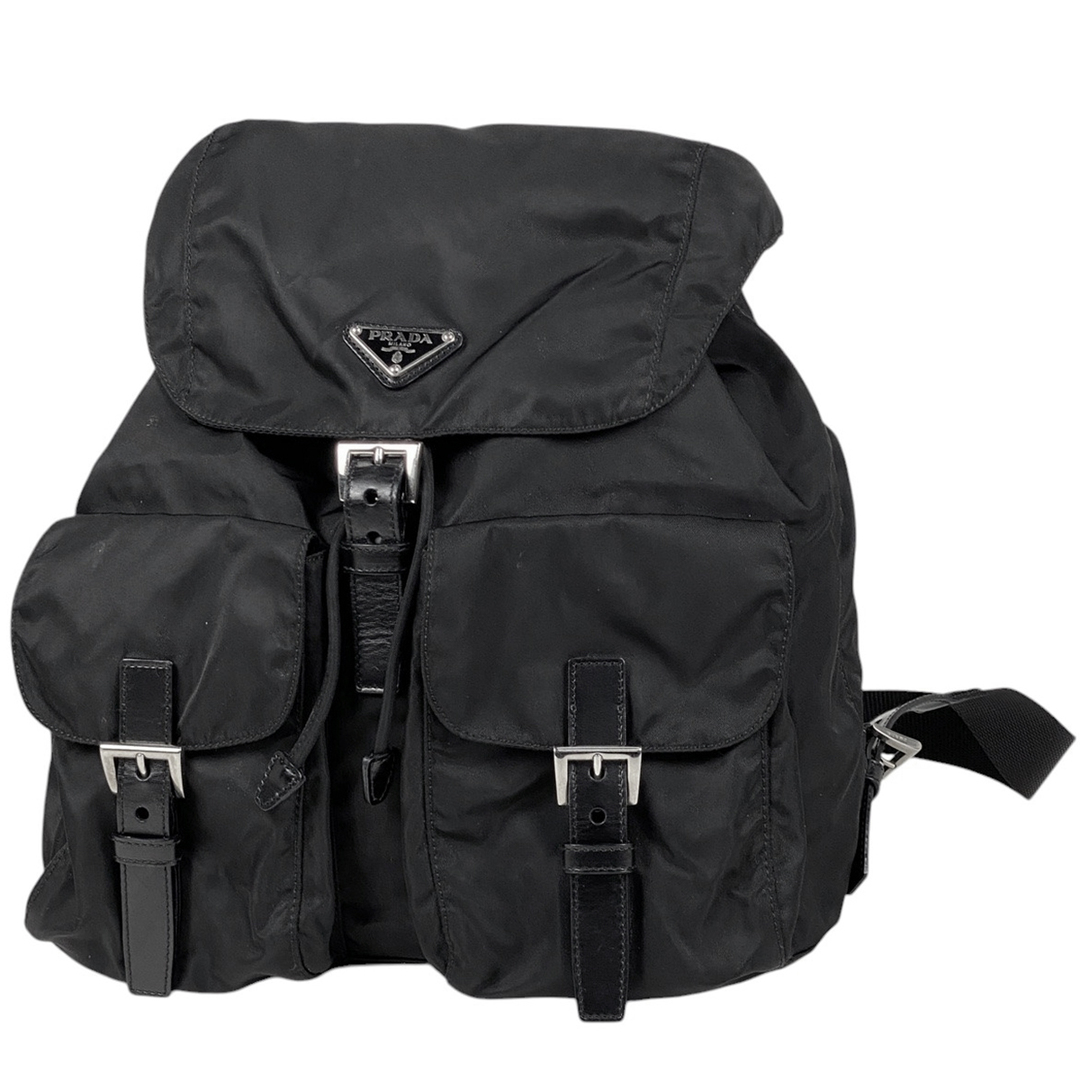 PRADA - プラダ ロゴプレート リュックサック レディース 【中古 PRADA - プラダ ロゴプレート リュックサック レディース 【中古