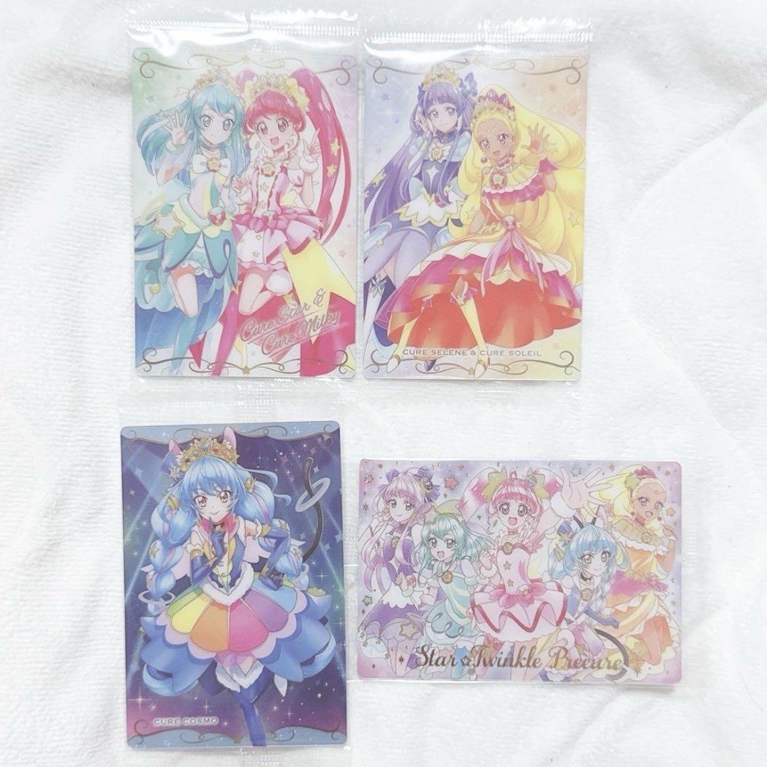 プリキュアウエハース10 スタートゥインクルプリキュア 4枚 キュアミルキー エンタメ/ホビーのおもちゃ/ぬいぐるみ(キャラクターグッズ)の商品写真