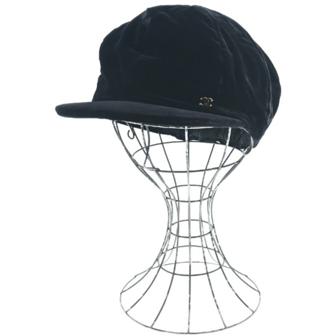 CHANEL - CHANEL シャネル キャスケット - 黒 【古着】【中古 CHANEL - CHANEL シャネル キャスケット - 黒 【古着】【中古