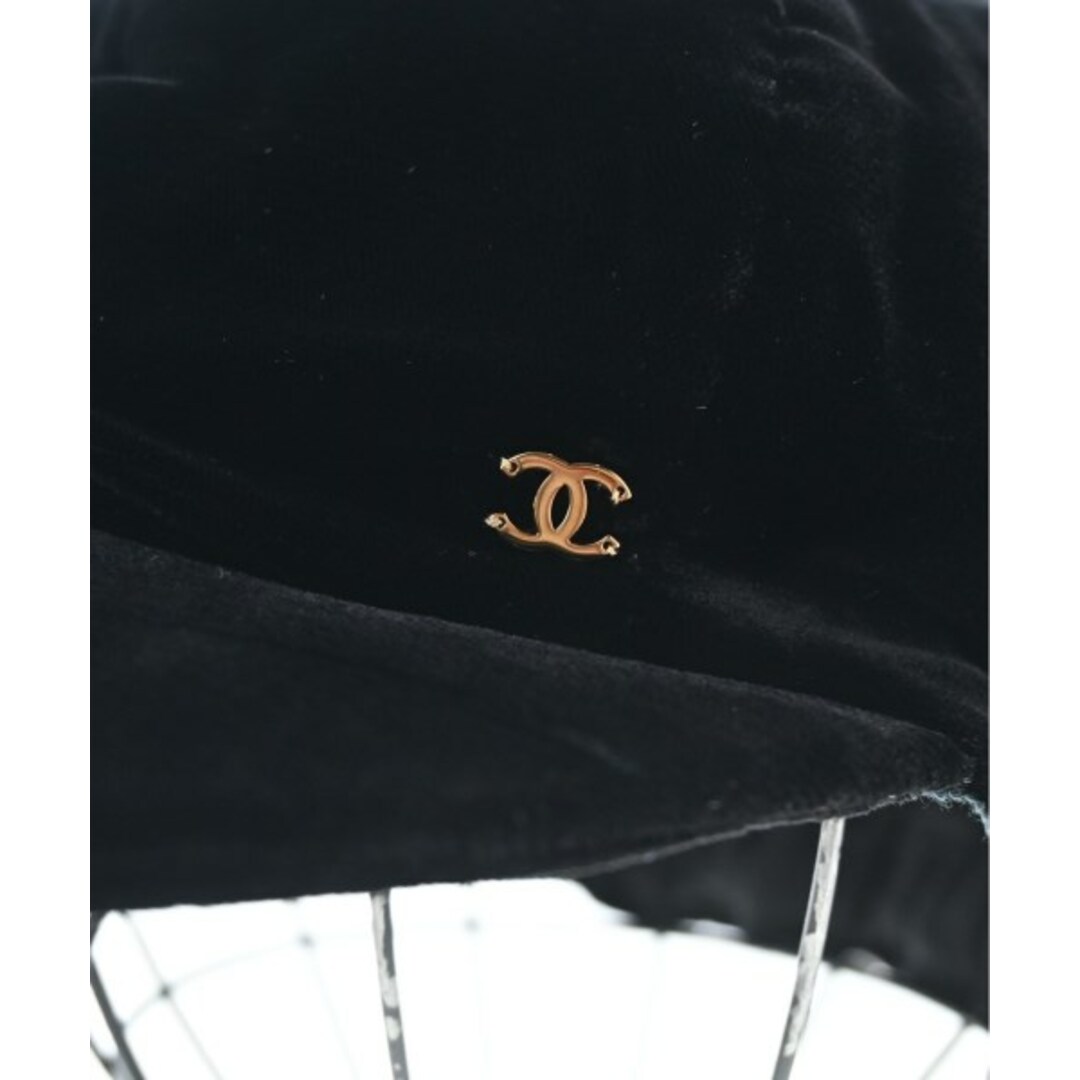 CHANEL - CHANEL シャネル キャスケット - 黒 【古着】【中古 CHANEL - CHANEL シャネル キャスケット - 黒 【古着】【中古