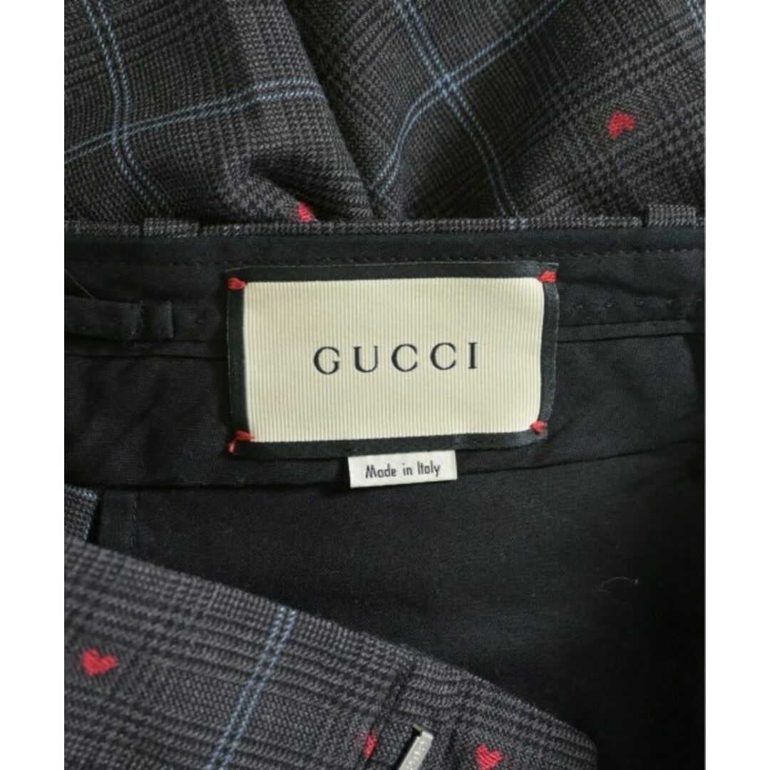 GUCCI - GUCCI グッチ スラックス 38(S位) グレーx青x赤等(総柄 GUCCI - GUCCI グッチ スラックス 38(S位) グレーx青x赤等(総柄