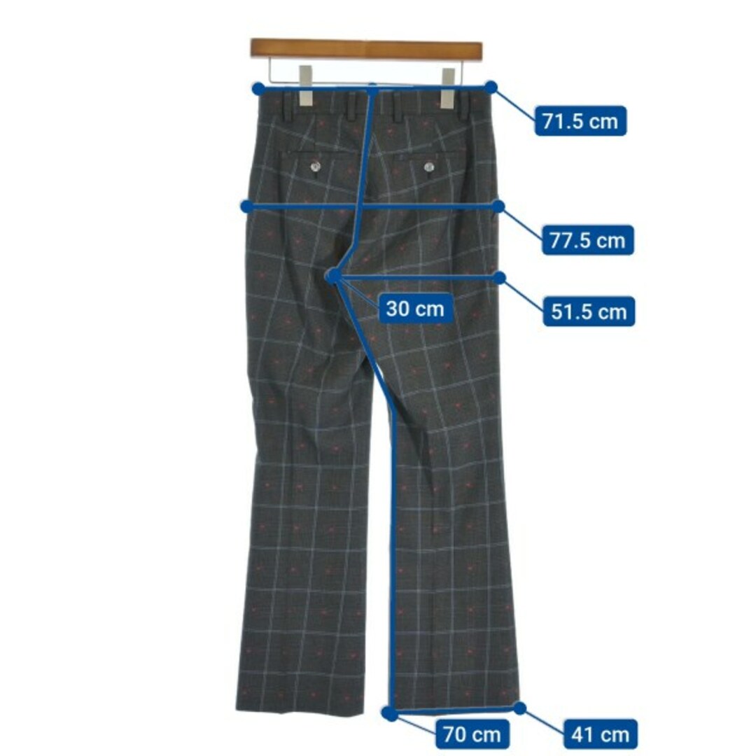 GUCCI - GUCCI グッチ スラックス 38(S位) グレーx青x赤等(総柄 GUCCI - GUCCI グッチ スラックス 38(S位) グレーx青x赤等(総柄