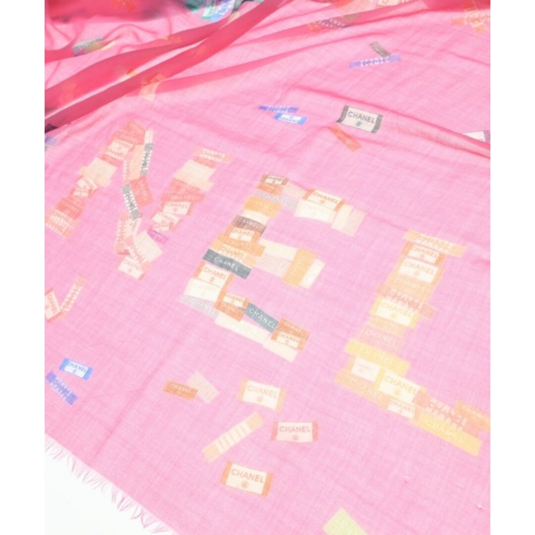 CHANEL - CHANEL シャネル ストール - ピンクx紺x白等(総柄 CHANEL - CHANEL シャネル ストール - ピンクx紺x白等(総柄