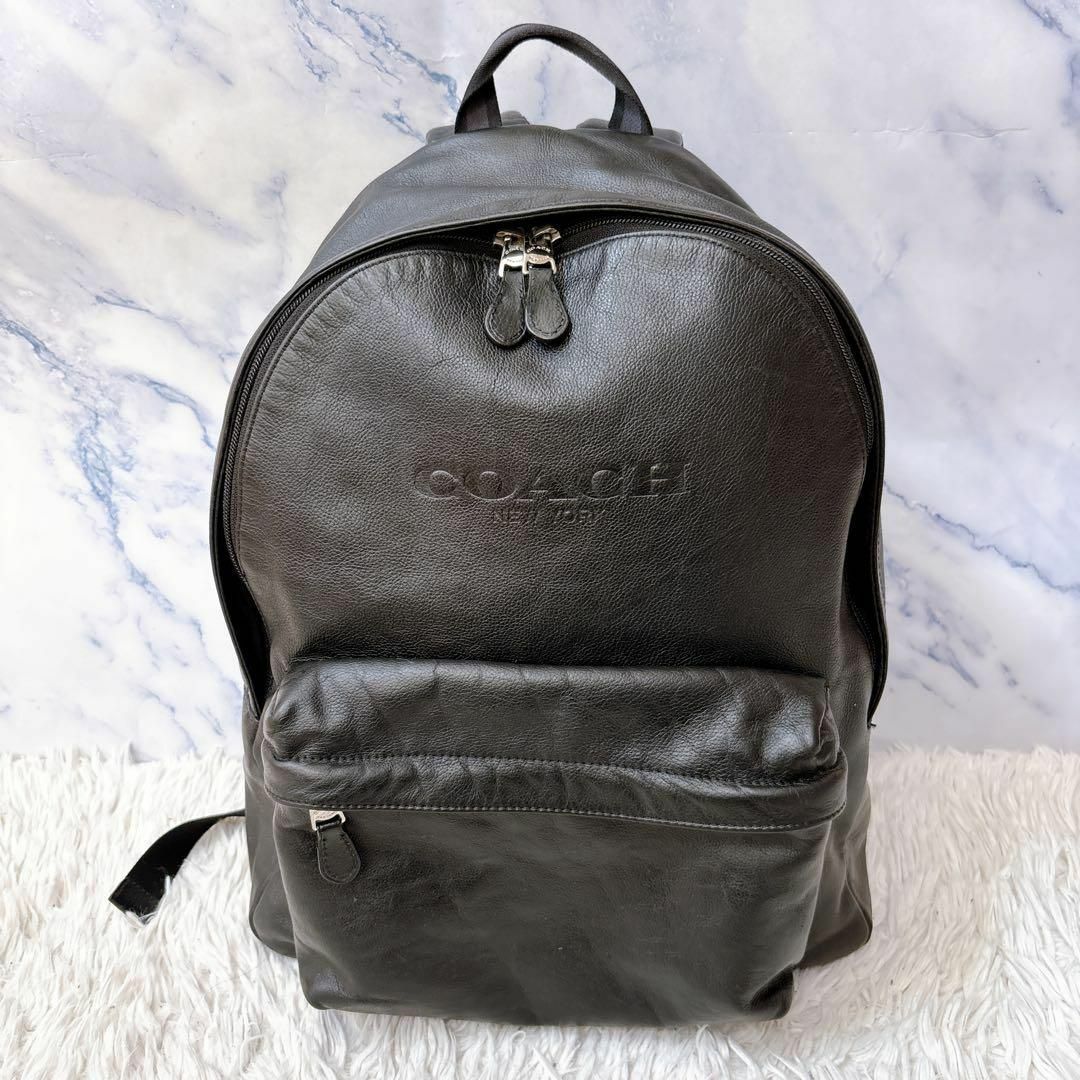 COACH - コーチ レザー バックパック リュック チャールズ ロゴ COACH - コーチ レザー バックパック リュック チャールズ ロゴ