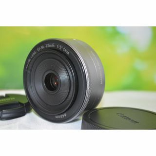 キヤノン(Canon)の美品　Canon ef-m 22mm f/2 STM パンケーキレンズ(レンズ(単焦点))