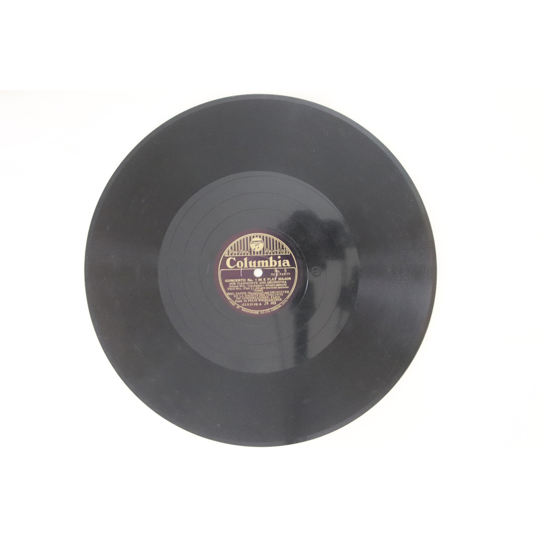 78RPM/SP Emil Sauer, Felix Weingartner Concerto No.1 In E Flat Major No.5 / No.6 Liszt JS103 COLUMBIA 12" /00500 エンタメ/ホビーのエンタメ その他(その他)の商品写真