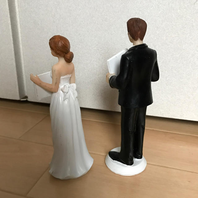 値下げしました！ケーキトッパー ウエディング 結婚式 ハンドメイドのウェディング(その他)の商品写真