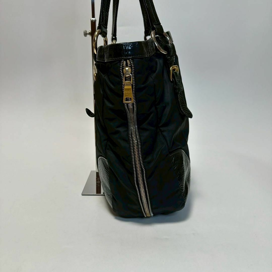 PRADA - o55【極美品】プラダ ゴールドロゴ金具 ナイロン PRADA - o55【極美品】プラダ ゴールドロゴ金具 ナイロン