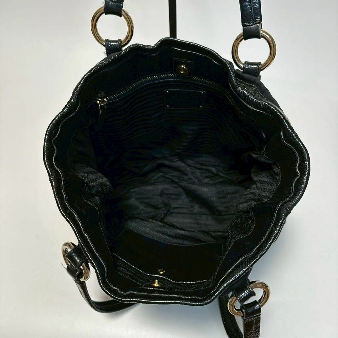 PRADA - o55【極美品】プラダ ゴールドロゴ金具 ナイロン PRADA - o55【極美品】プラダ ゴールドロゴ金具 ナイロン