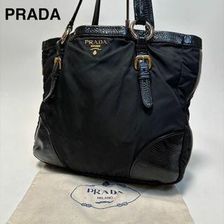 PRADA - o55【極美品】プラダ ゴールドロゴ金具 ナイロン PRADA - o55【極美品】プラダ ゴールドロゴ金具 ナイロン