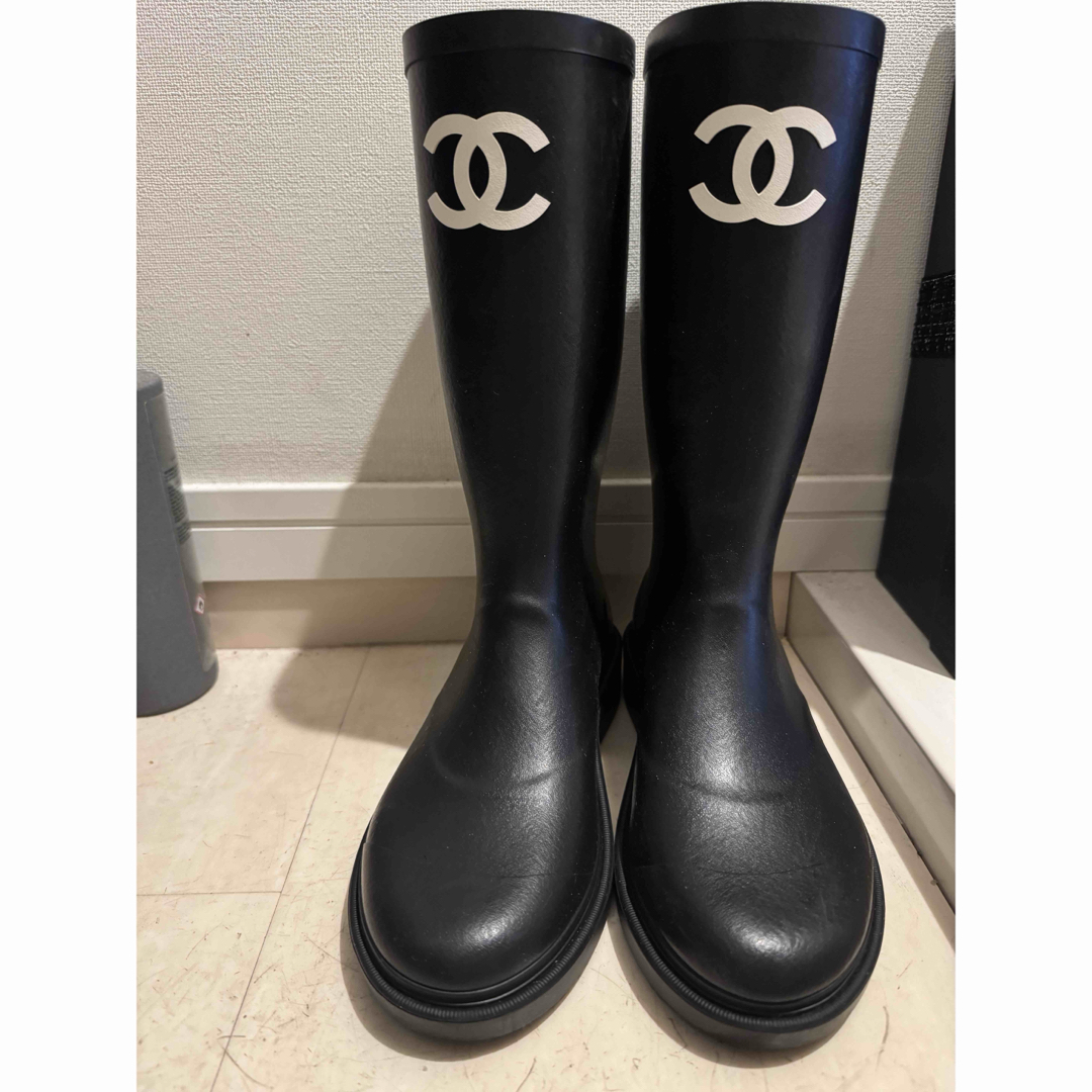 CHANEL - CHANEL ラバーロング レインブーツ 37の通販 by 必読 CHANEL - CHANEL ラバーロング レインブーツ 37の通販 by 必読