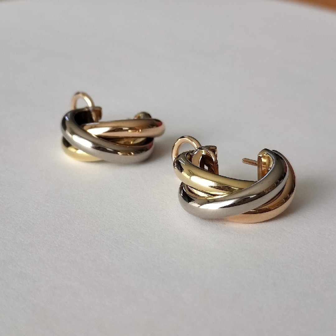 Cartier - 美品カルティエトリニティピアス クラシックサイズ Cartier - 美品カルティエトリニティピアス クラシックサイズ