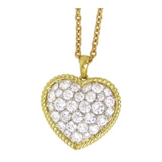 ギメル ハチ ハート ダイヤモンド ネックレス 950Pt 18K (K18YG) レディース Gimel [美品] 【中古】 【ジュエリー】(ネックレス)