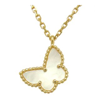 ヴァンクリーフアンドアーペル(Van Cleef & Arpels)のヴァンクリーフ＆アーペル スウィート アルハンブラ パピヨン ネックレス VCARF69300 Au750 (K18YG) レディース Van Cleef & Arpels [美品] 【中古】 【ジュエリー】(ネックレス)