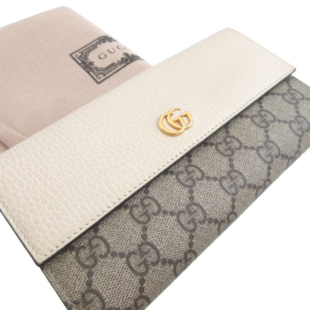 GUCCI - 美品 グッチ 456116 GGキャンバス レザー ベージュ GUCCI - 美品 グッチ 456116 GGキャンバス レザー ベージュ