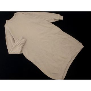 アンティカ(antiqua)のantiqua アンティカ スウェット ワンピース sizeF/ベージュ ■◇ レディース(ひざ丈ワンピース)
