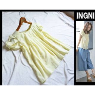 イング(INGNI)の春夏新品★INGNIイング★スクランブル袖/TOPS★イエロー(シャツ/ブラウス(半袖/袖なし))