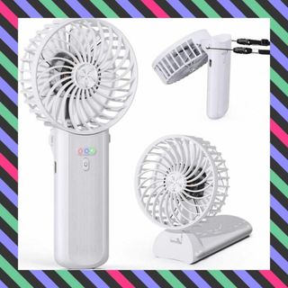 ハンディファン 携帯扇風機 卓上 USB充電式 手持ち ポータブル 首かけ