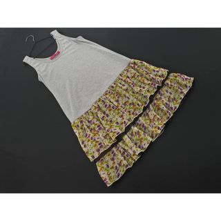 アナスイ(ANNA SUI)のANNA SUI アナスイ DOLLY GIRL ドーリーガール フリル チュニック ワンピース size2/グレー ■◆ レディース(ミニワンピース)