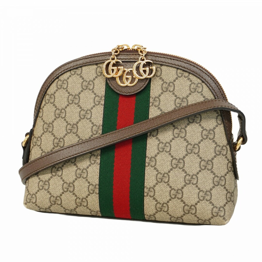 GUCCI - ★最終価格【5dd5836-b】グッチ ショルダーバッグ オフィディア 499621 PVC ブラウン グリーン レッド ゴールド金具【中古】レディース