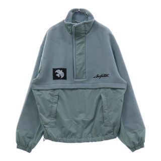 ルイヴィトン(LOUIS VUITTON)のLOUIS VUITTON ルイヴィトン 23SS Mix Material Anorak Blouson RM2319 TL1 HOB09W ミックス マテリアルアノラックブルゾン ハーフジップナイロン切り替えジャケット ブルー(ブルゾン)