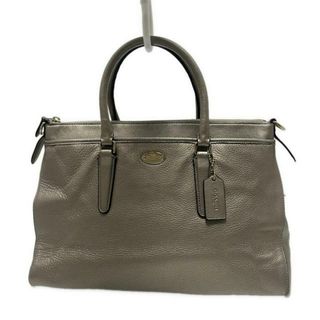 コーチ(COACH)のCOACH(コーチ) ハンドバッグ チョーク ラグジュアリー ペブルド レザー モルガン サッチェル F35185 グレー レザー(ハンドバッグ)