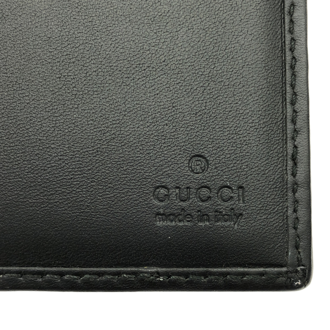 GUCCI - GUCCI グッチ GGキャンバス 二つ折り財布 小物 ブラック GUCCI - GUCCI グッチ GGキャンバス 二つ折り財布 小物 ブラック
