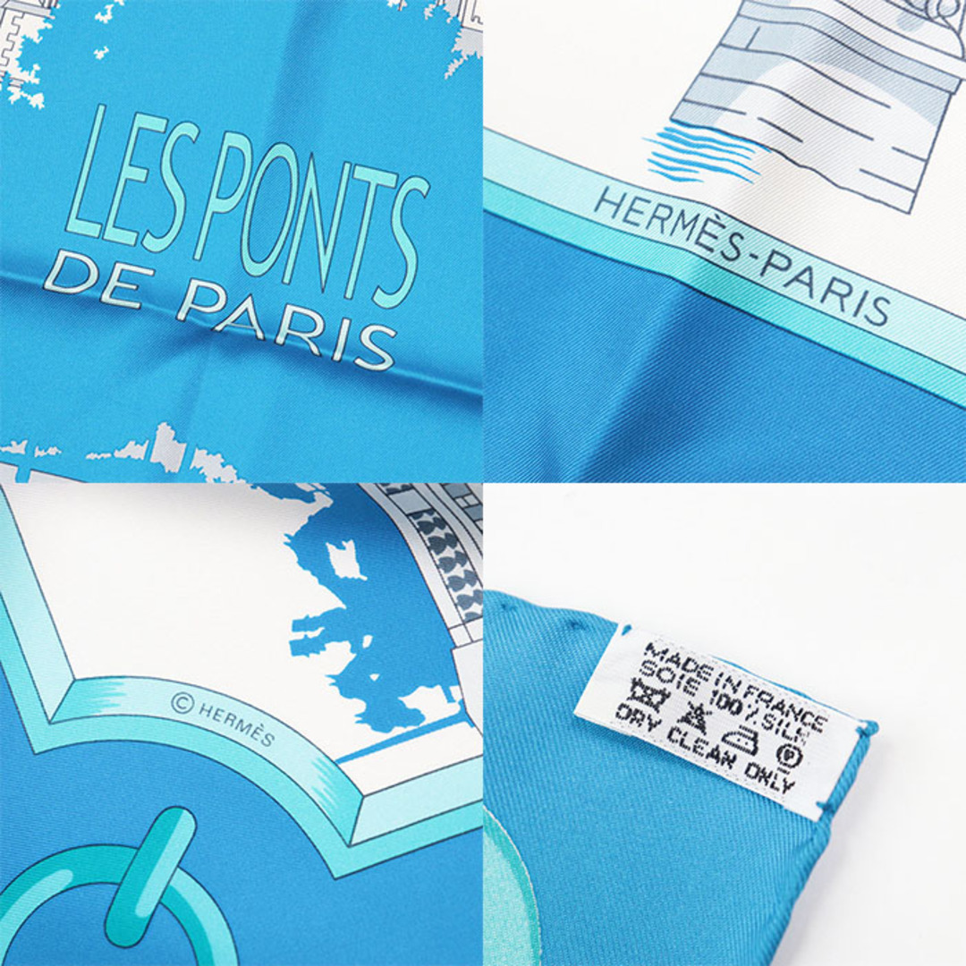HERMES - 【極美品】HERMES エルメス スカーフ カレ90 LES PONTS HERMES - 【極美品】HERMES エルメス スカーフ カレ90 LES PONTS