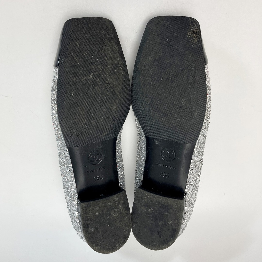 CHANEL - CHANEL シャネル グリッター パテント パンプス 17K 35 CHANEL - CHANEL シャネル グリッター パテント パンプス 17K 35