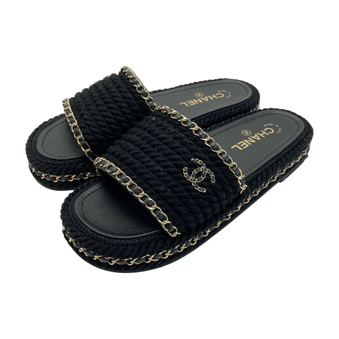 CHANEL - CHANEL シャネル ココマーク チェーン ツイード CHANEL - CHANEL シャネル ココマーク チェーン ツイード