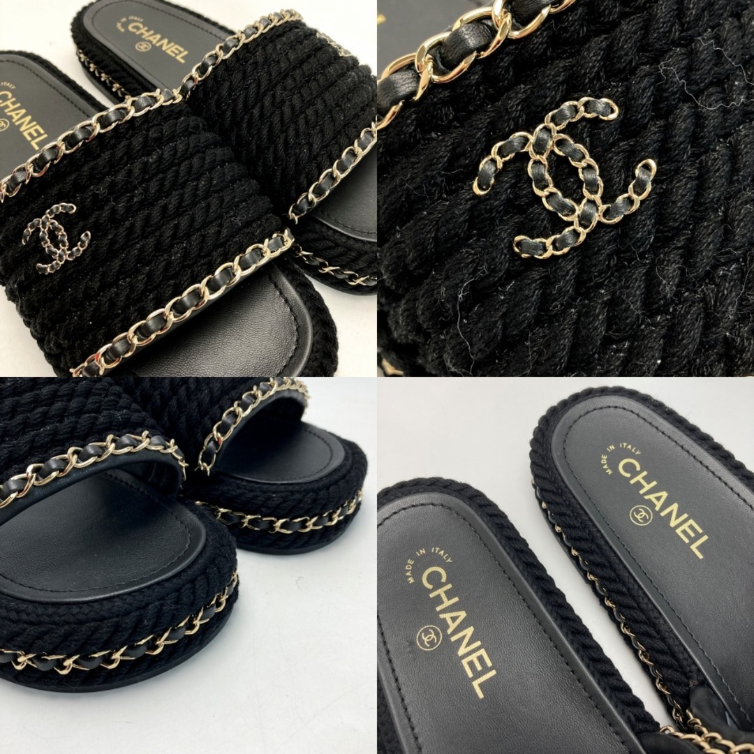 CHANEL - CHANEL シャネル ココマーク チェーン ツイード CHANEL - CHANEL シャネル ココマーク チェーン ツイード