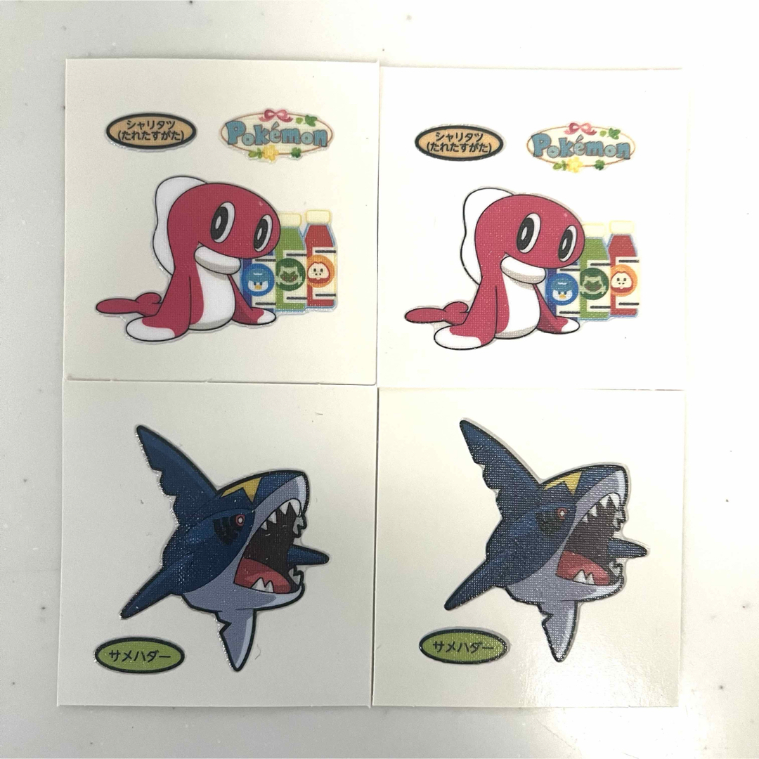 シャリタツ サメハダー ポケモンパン デコキャラシール 209 210弾 4枚 エンタメ/ホビーのおもちゃ/ぬいぐるみ(キャラクターグッズ)の商品写真