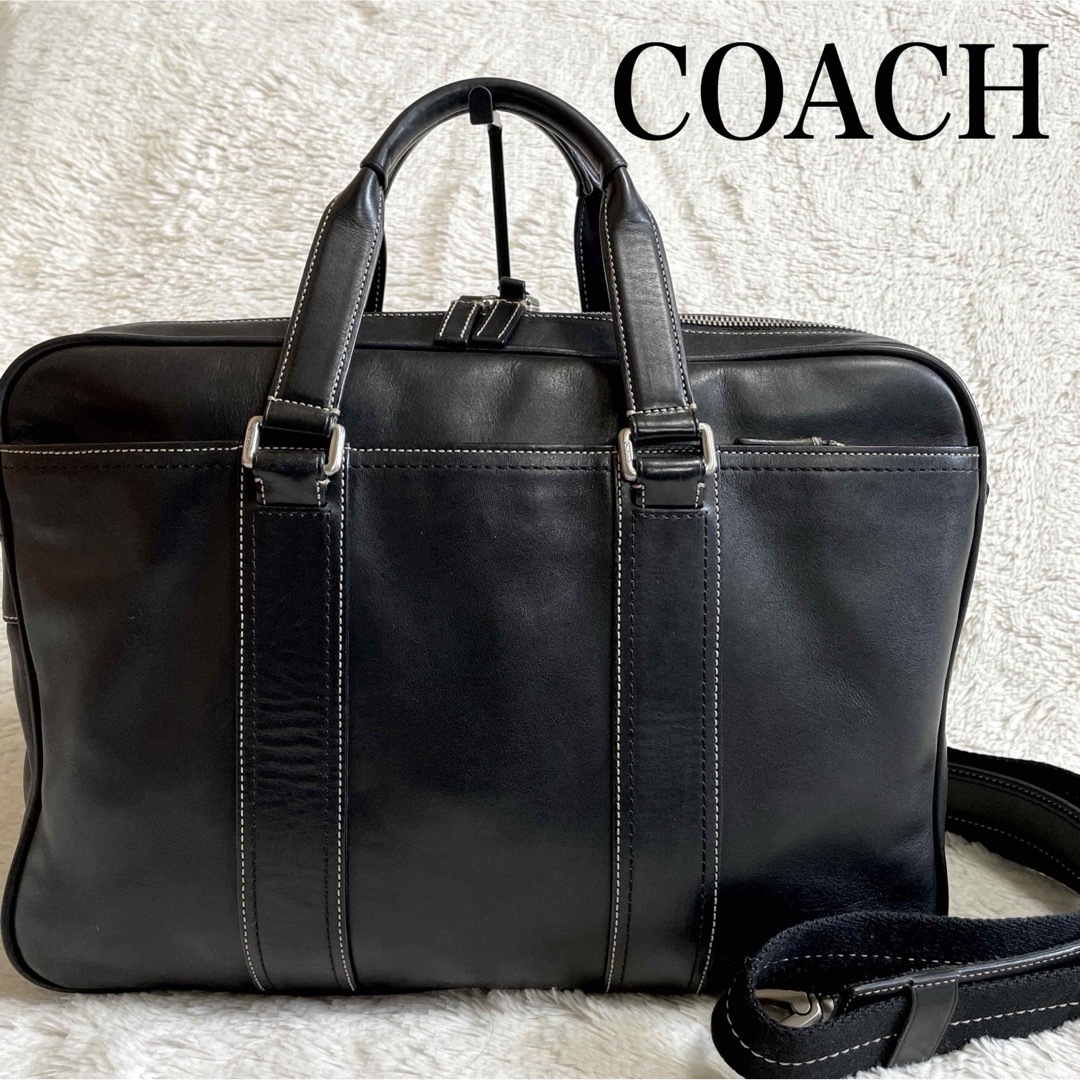 COACH - 美品 COACH コーチ 2way ステッチ ブリーフケース COACH - 美品 COACH コーチ 2way ステッチ ブリーフケース