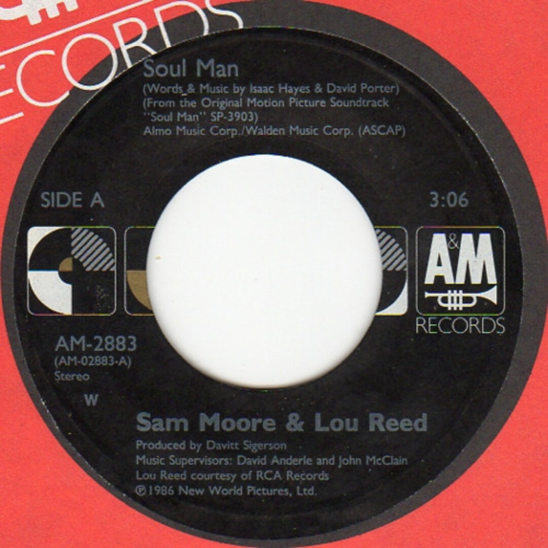 米7” Sam Moore & Lou Reed Soul Man AM2883 A&M Records /00080 エンタメ/ホビーのエンタメ その他(その他)の商品写真