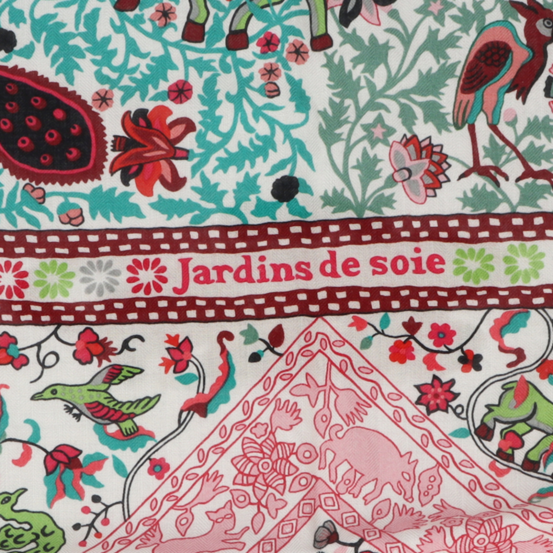 HERMES - エルメス カレ140 JARDINS DE SOIE シルクの庭 HERMES - エルメス カレ140 JARDINS DE SOIE シルクの庭