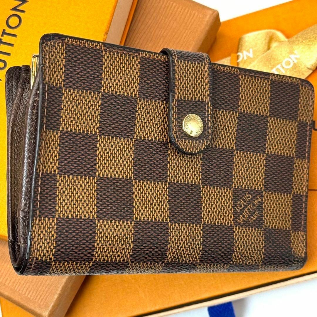LOUIS VUITTON - 美品 ルイヴィトン ダミエ エベヌ ポルトモネ LOUIS VUITTON - 美品 ルイヴィトン ダミエ エベヌ ポルトモネ