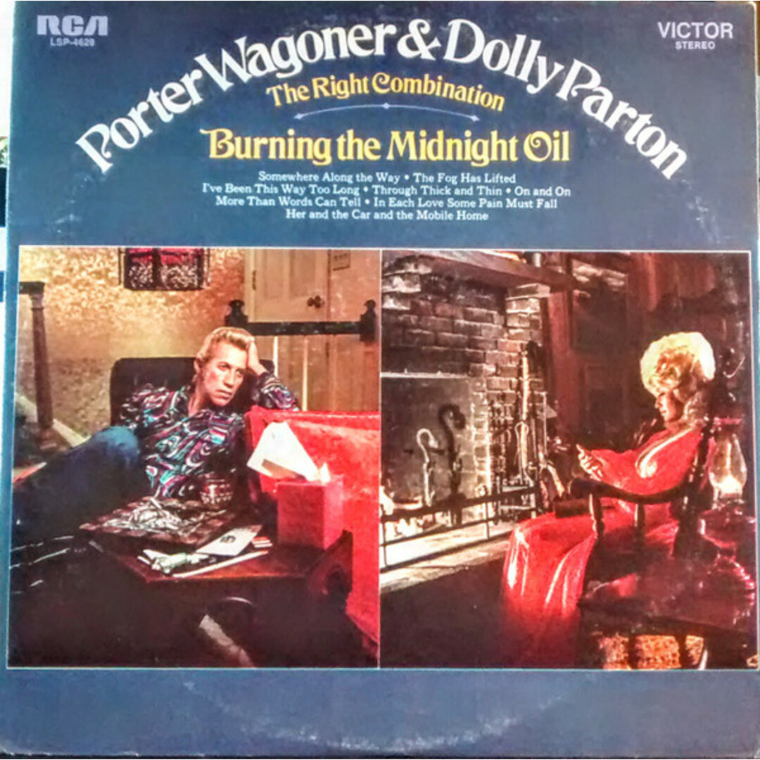 米LP Porter Wagoner And Dolly Parton The Right Combination Burning The Midnight Oil LSP4628 RCA /00260 エンタメ/ホビーのエンタメ その他(その他)の商品写真