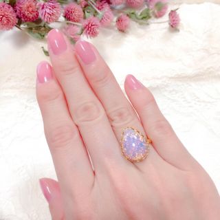 雫型オパール風リング♡ハンドメイド アンティーク ヴィンテージ(リング(指輪))