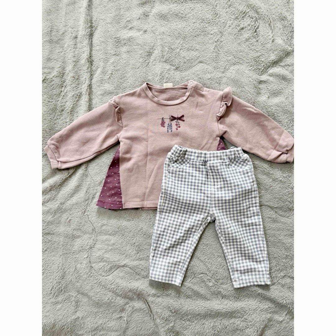 アカチャンホンポ(アカチャンホンポ)のシンプルフリー トップス パンツ 95 キッズ/ベビー/マタニティのキッズ服女の子用(90cm~)(Tシャツ/カットソー)の商品写真