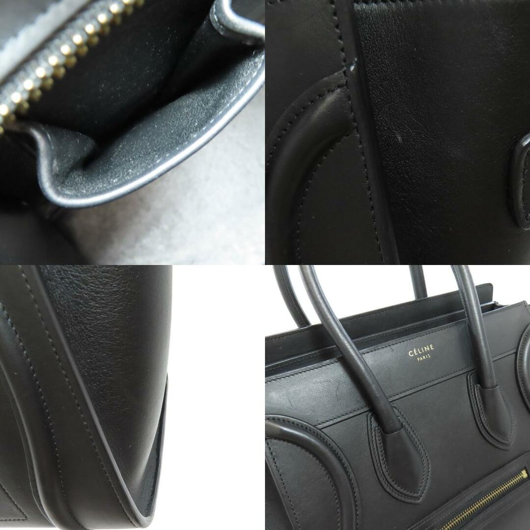 CELINE - CELINE ラゲージマイクロ ハンドバッグ カーフ CELINE - CELINE ラゲージマイクロ ハンドバッグ カーフ
