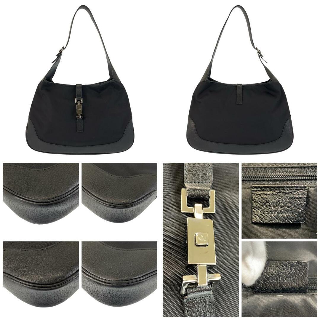GUCCI - 美品 GUCCI グッチ ジャッキー ブラック 黒 ナイロン GUCCI - 美品 GUCCI グッチ ジャッキー ブラック 黒 ナイロン