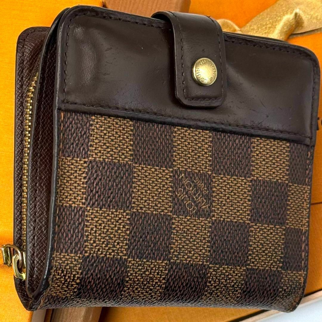 LOUIS VUITTON - 良品 ルイヴィトン ダミエ エベヌ コンパクト LOUIS VUITTON - 良品 ルイヴィトン ダミエ エベヌ コンパクト