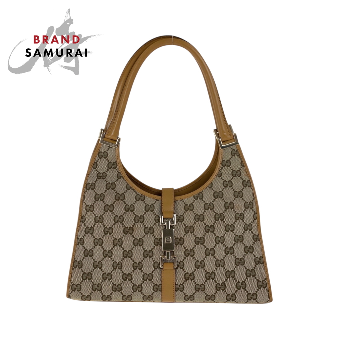 GUCCI - 美品 GUCCI グッチ ジャッキー ベージュ ライトブラウン GUCCI - 美品 GUCCI グッチ ジャッキー ベージュ ライトブラウン