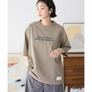 クラフトスタンダードブティック(CRAFT STANDARD BOUTIQUE)の【グレーベージュ】接触冷感/吸水速乾/UVカット DRY-MIX プリントTEE(カットソー(長袖/七分))
