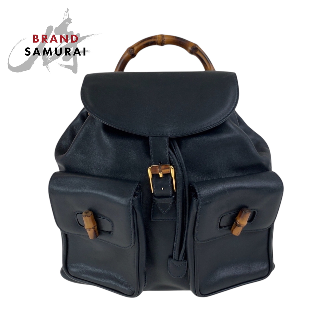 GUCCI - 美品 GUCCI グッチ ヴィンテージ バンブー ブラック 黒 GUCCI - 美品 GUCCI グッチ ヴィンテージ バンブー ブラック 黒