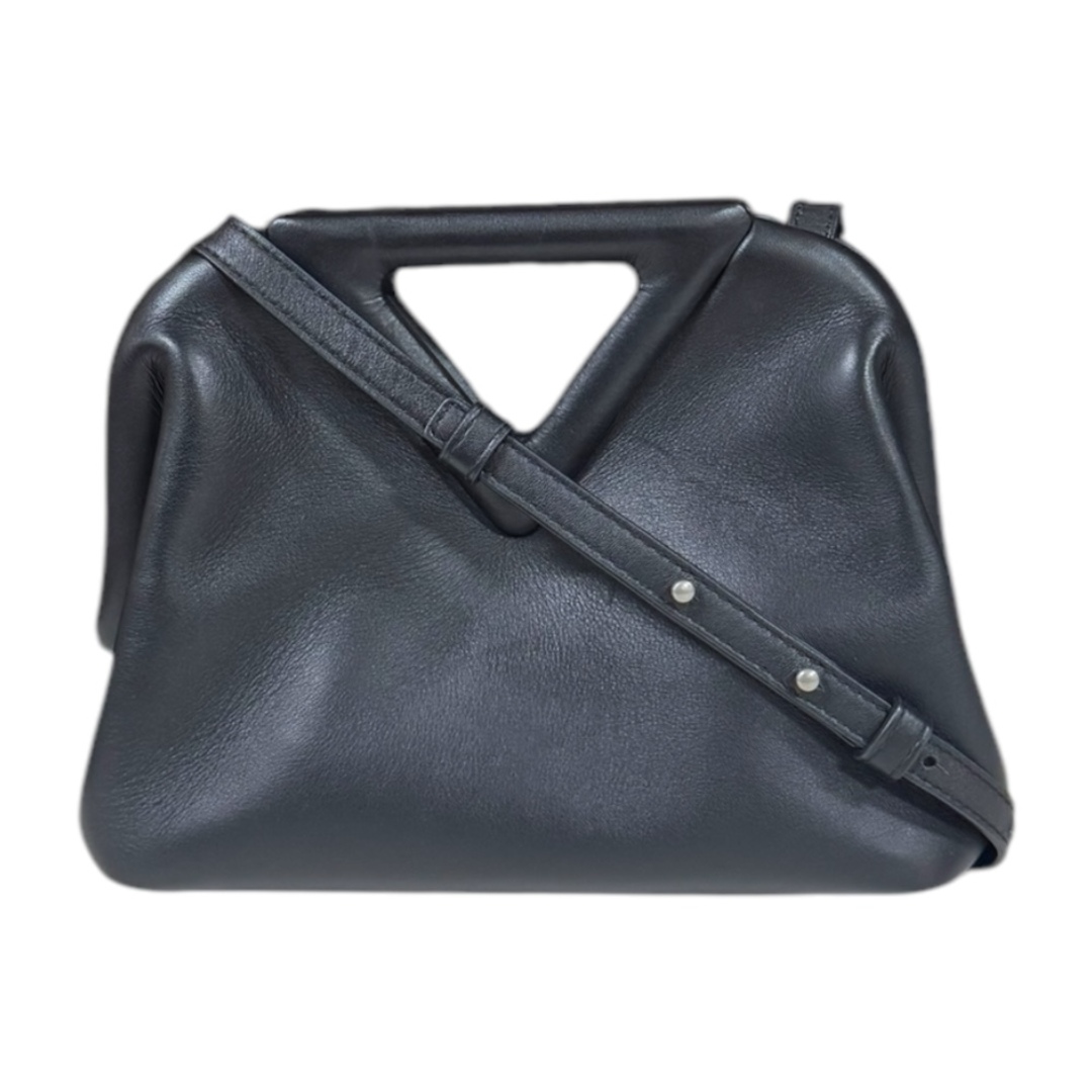BOTTEGA VENETA - ボッテガヴェネタ スモールポイント ショルダーバッグ レザー ブラック レディース BOTTEGAVENETA  中古