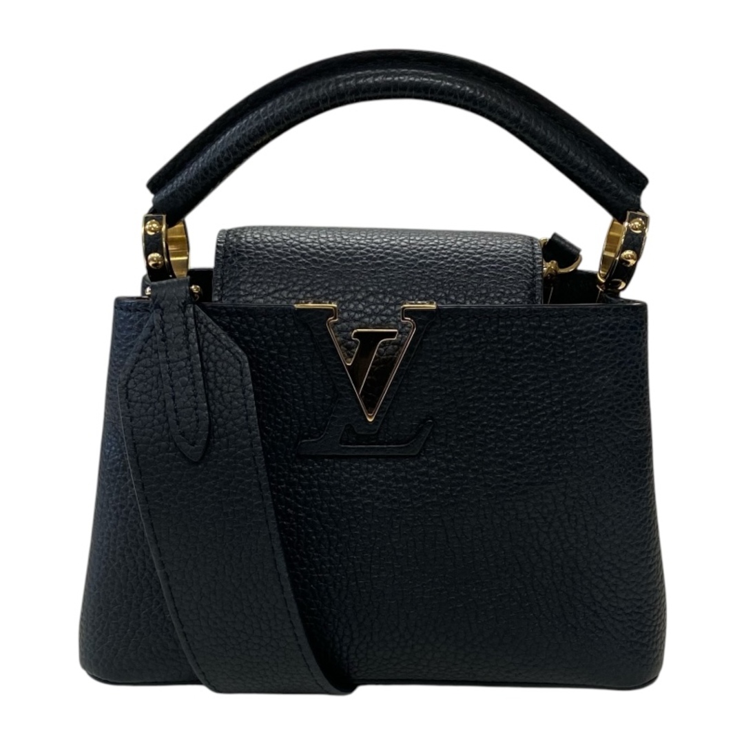 LOUIS VUITTON - 　ルイ・ヴィトン LOUIS VUITTON カプシーヌMINI M56071 ブラック トリヨン レディース ショルダーバッグ